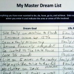 Master Dream List to keep track of financial goals