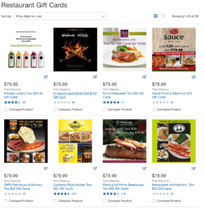 Save money on restaurant gift cards at Costco or Sam's